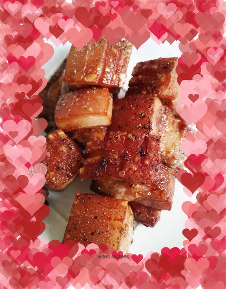 Air fryer version of pork belly