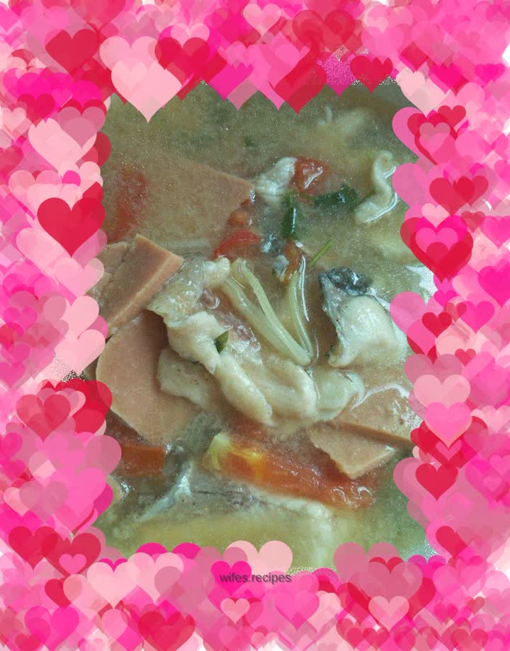 Tender fish fillet soup