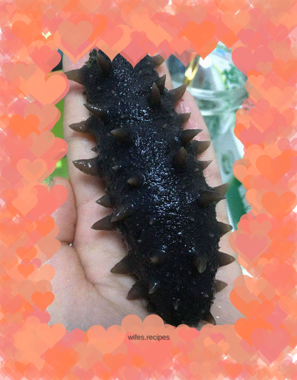 Soaked sea cucumber