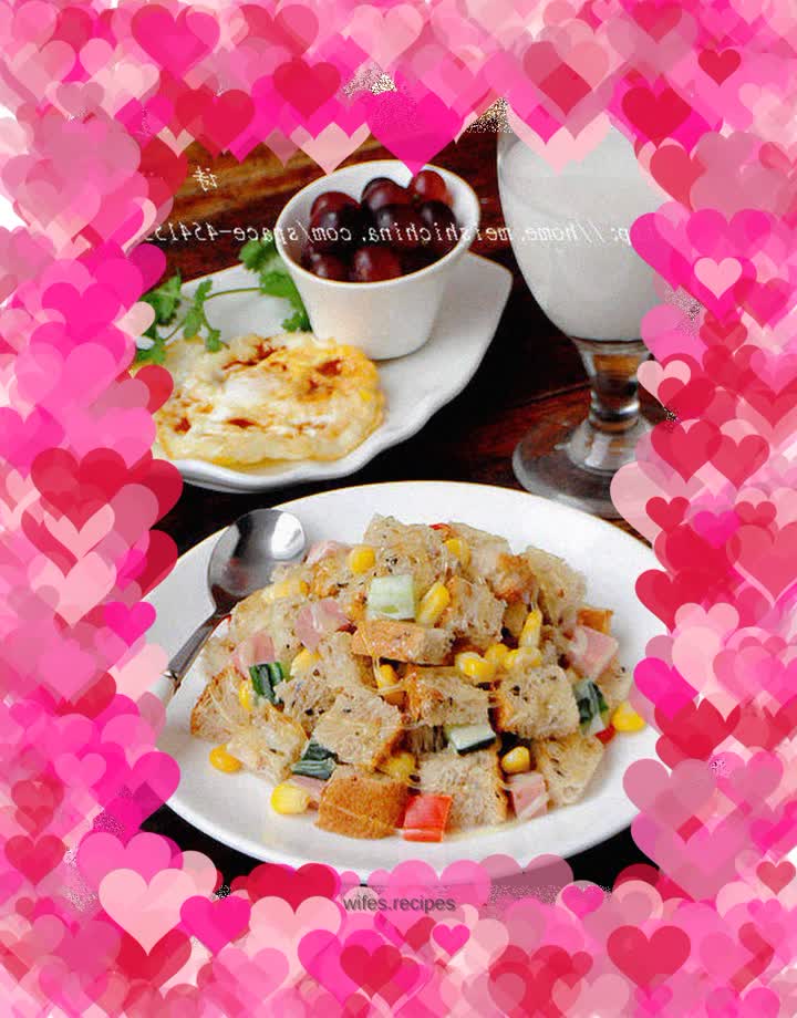 【Colorful Toast Salad】----Quick Breakfast