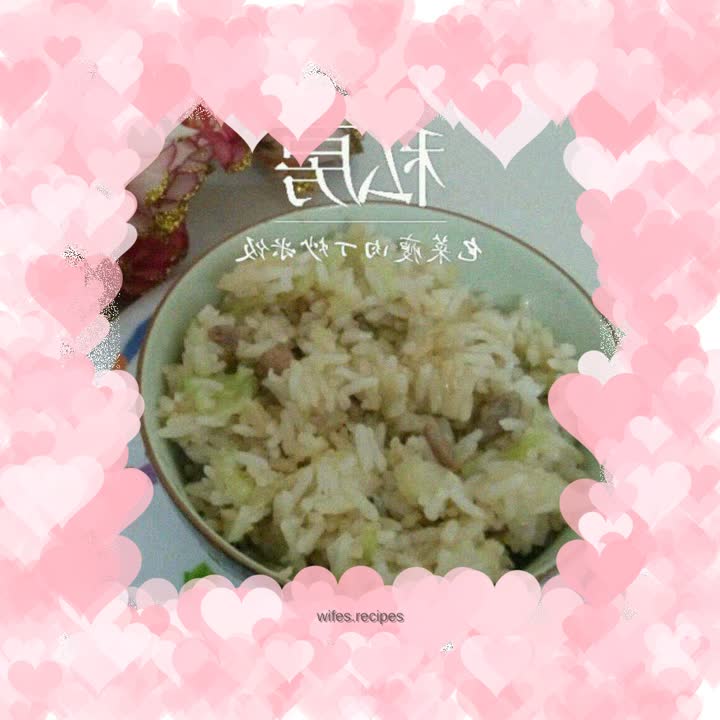 Fried rice with cabbage and lean meat
