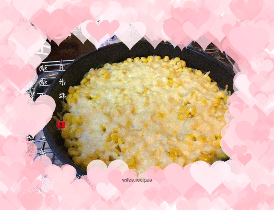 Creamy cheese corn kernels