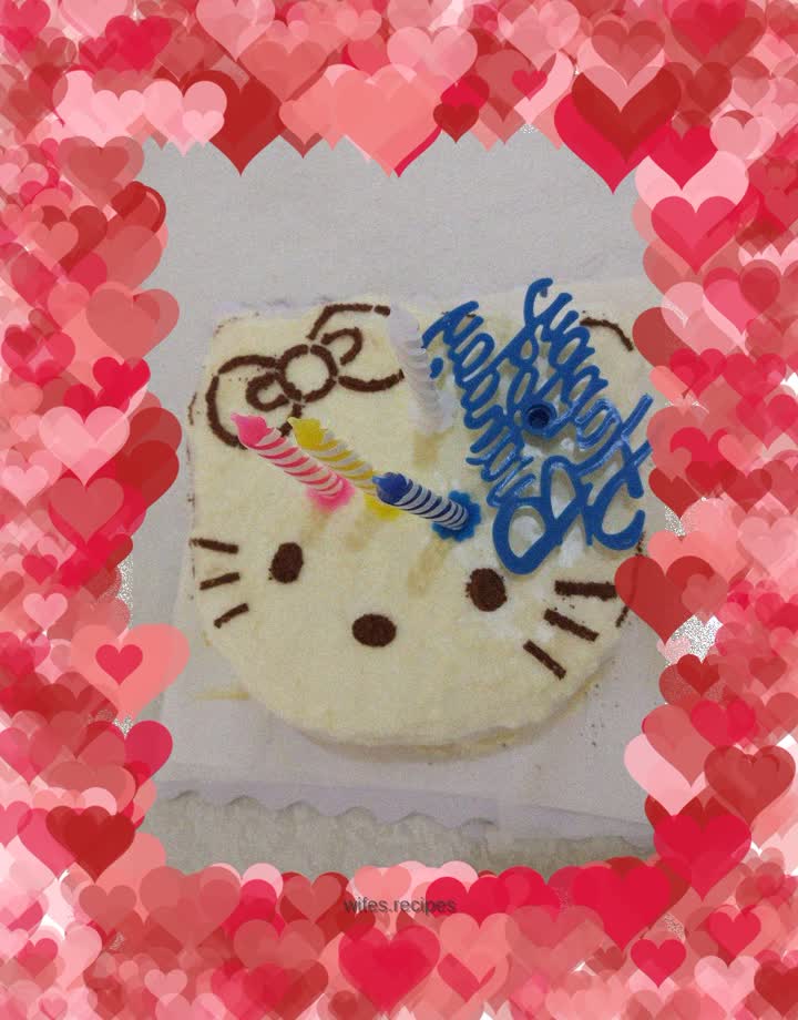 HelloKitty Cream Fruit Cake