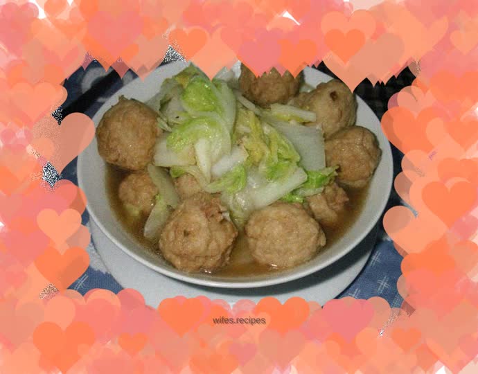 Braised Pork Yuan with Chinese Cabbage