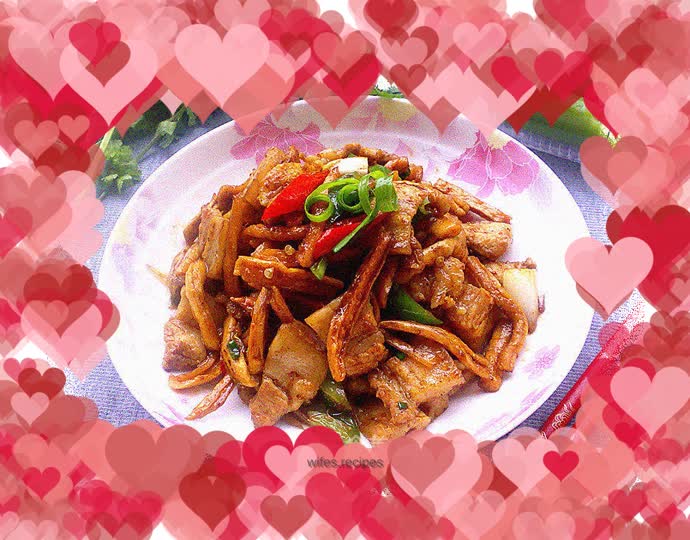 Stir-fried Pork with Dried Radish in Shacha Sauce