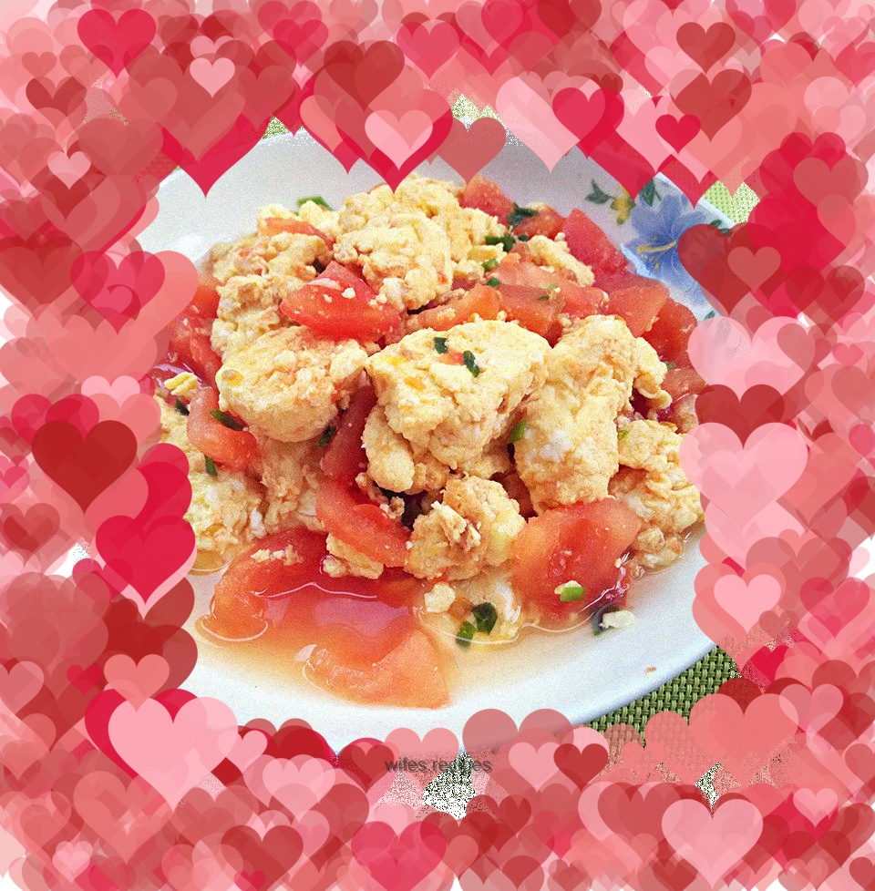 Fried tomatoes and eggs