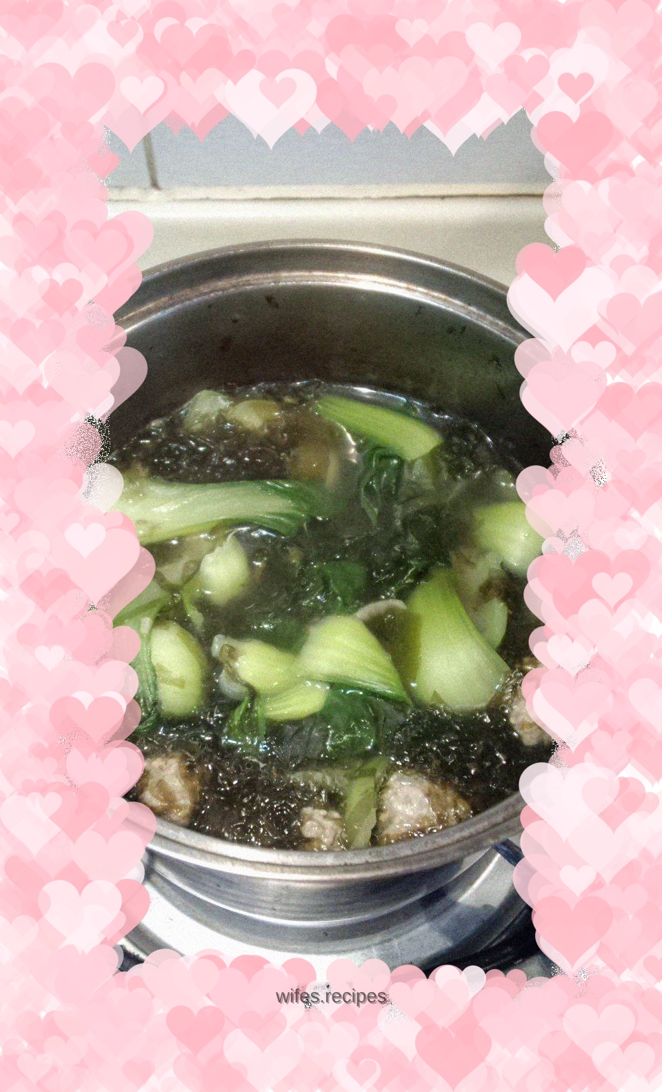 [Children's food] Rapeseed and fungus meatball soup