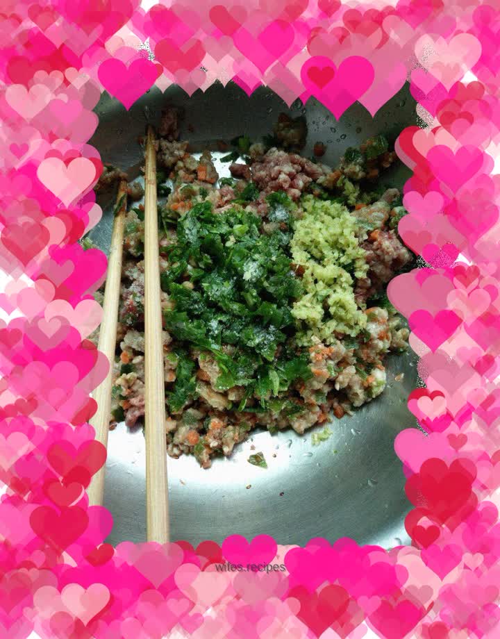 Fennel, beef and pork dumplings