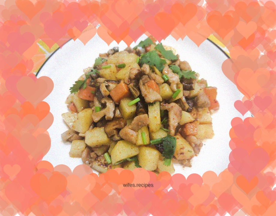 Home-style stir-fry-spicy stir-fried potato and chicken