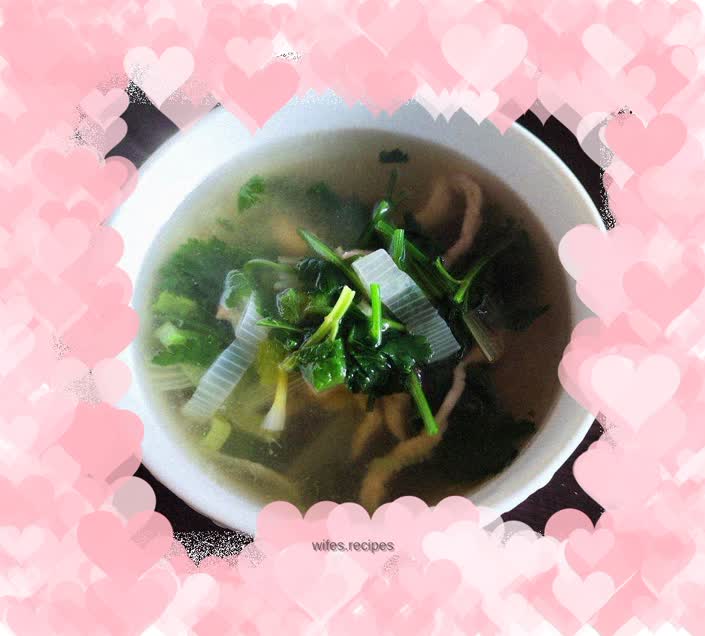 Coriander Shredded Pork Soup