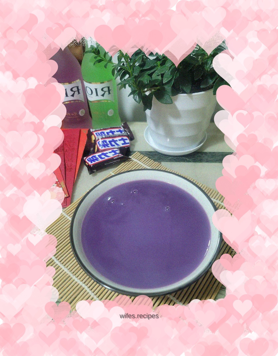 Purple sweet potato soy milk