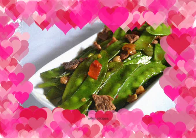 Stir-fried snow peas