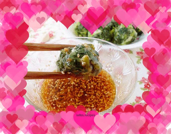 Moss vegetable dumplings