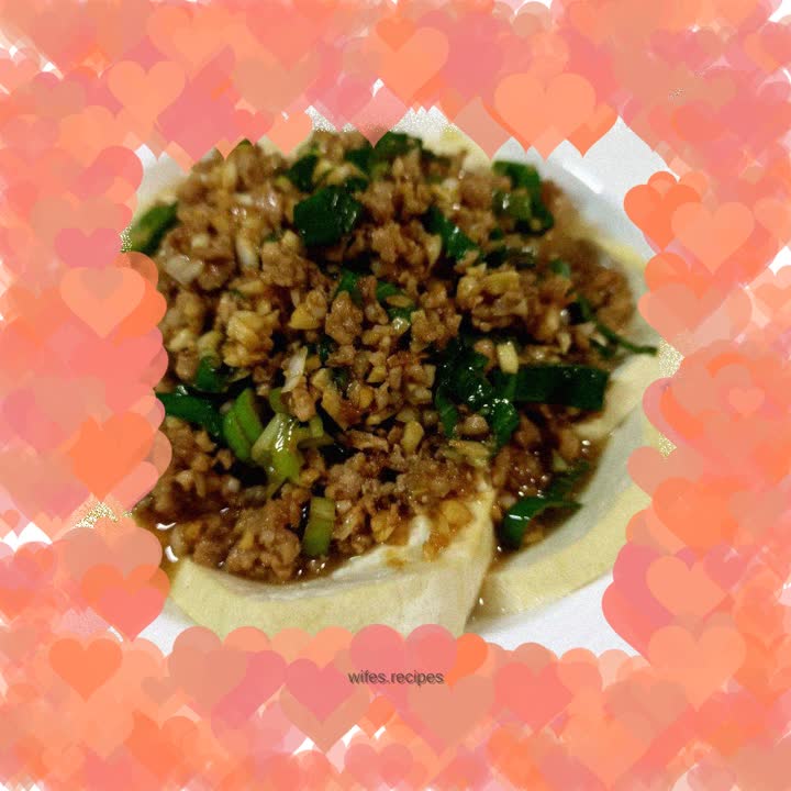Steamed tofu with garlic minced pork