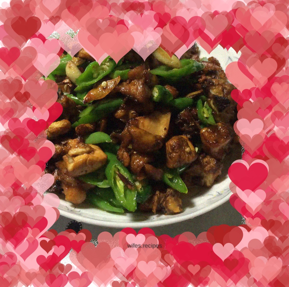 Green pepper and spicy chicken