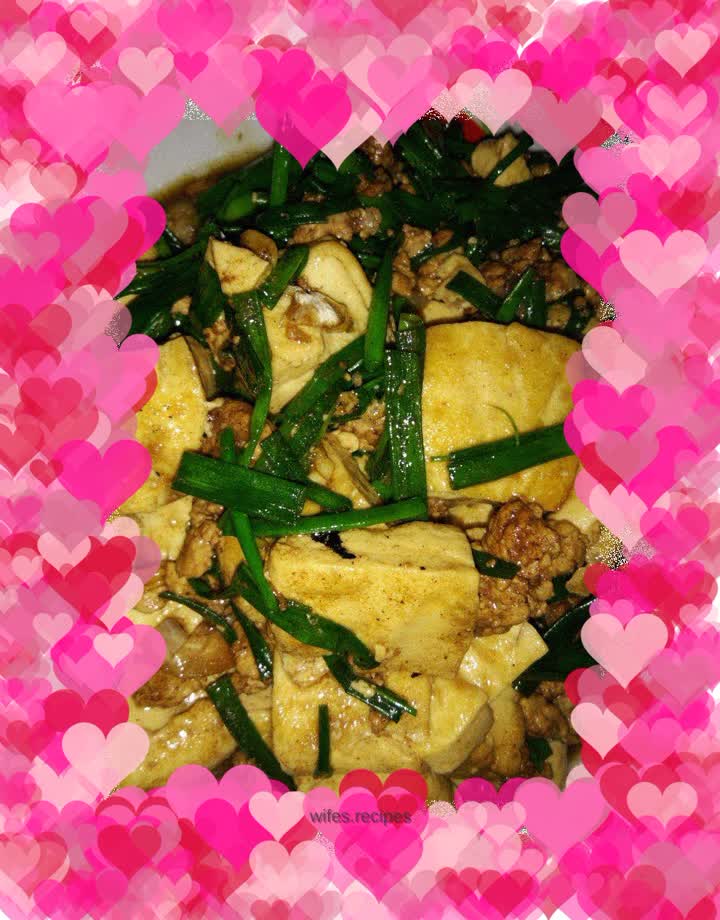 Braised minced pork and tofu