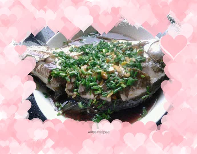 Flat fish with scallion oil