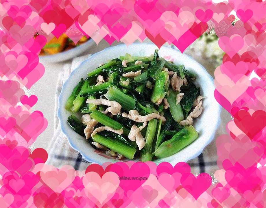 Stir-fried lettuce with shredded chicken