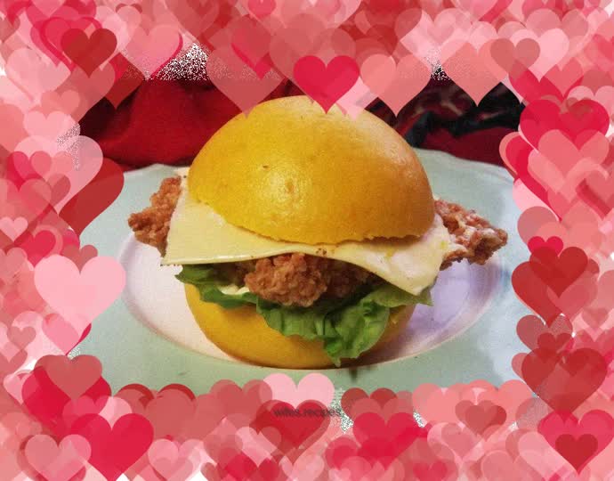 Chicken Steak and Cheese Chinese Burger