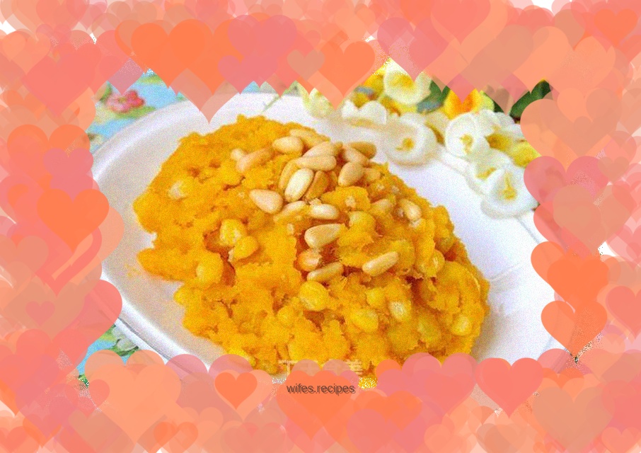 Corn and sweet potato cake