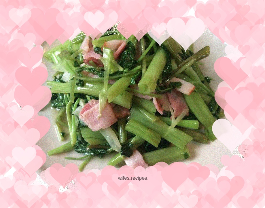 Bacon water spinach