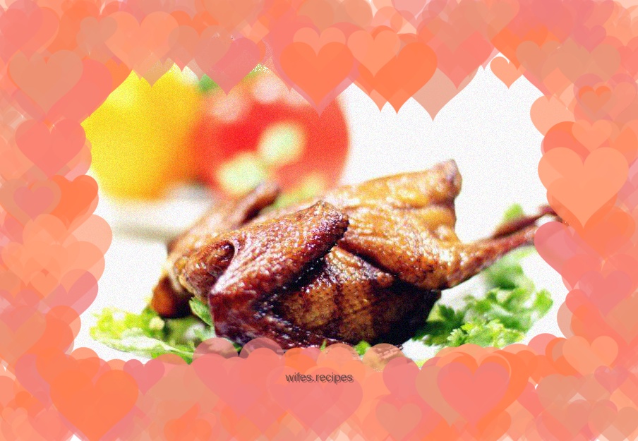 Roast squab with black pepper