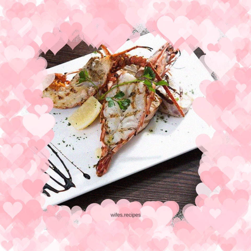 Pan-fried tiger prawns