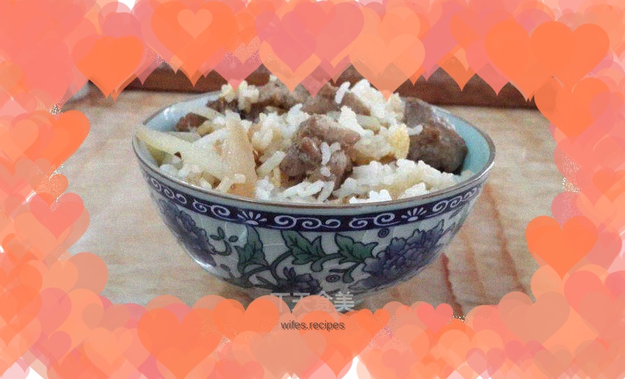 Braised pork ribs with rice