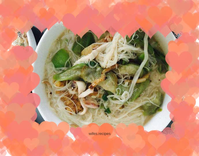 Private House Loofah Seafood Rice Noodles