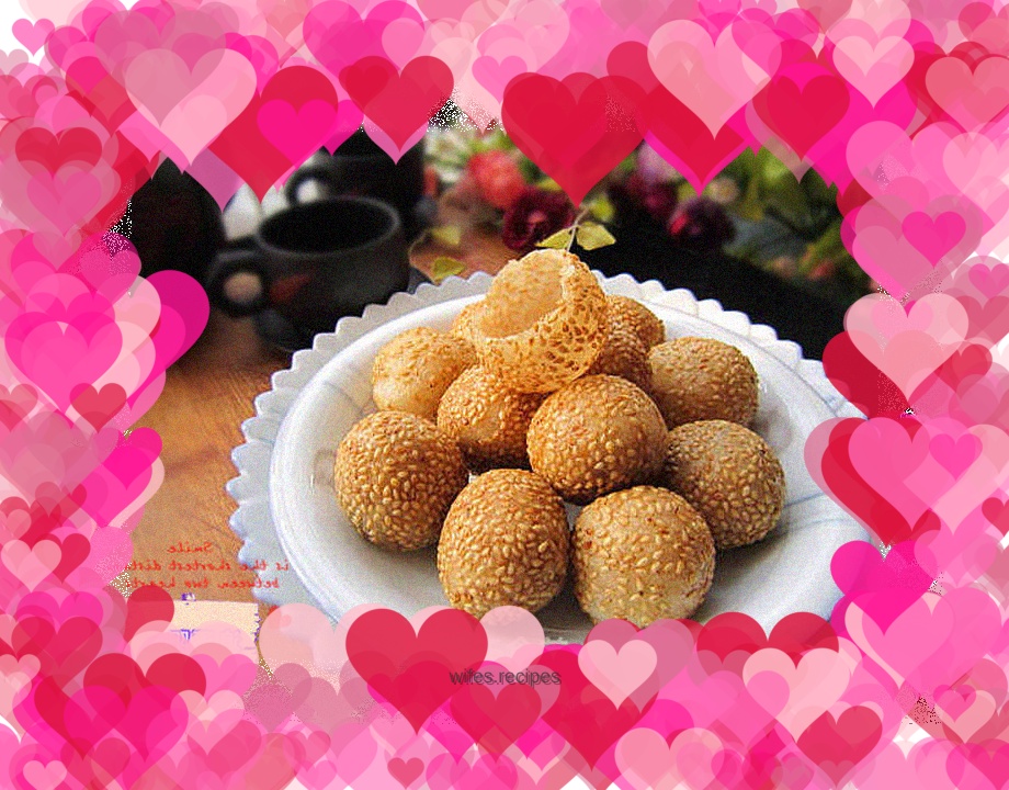 Hollow sesame balls--you can make beautiful hollow sesame balls without baking powder