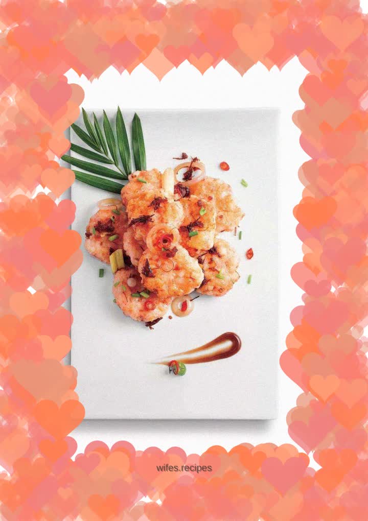 Pan-fried shrimp and yam cake with XO sauce