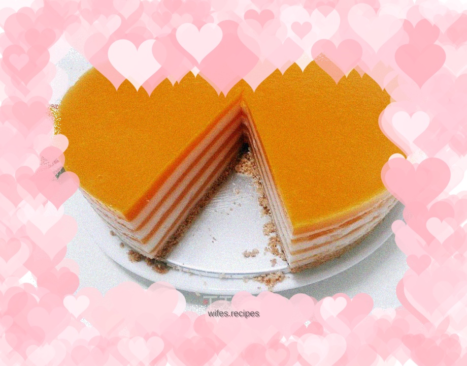 Thousand-layer mango mousse cake