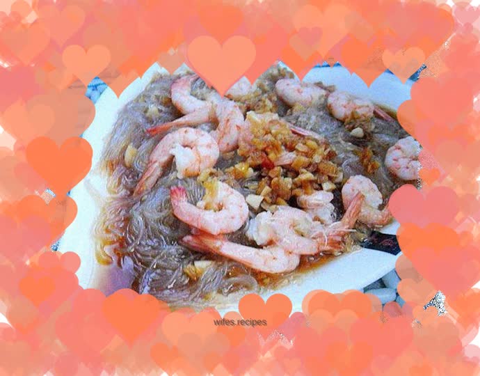 Steamed Shrimp with Vermicelli in Garlic Oil