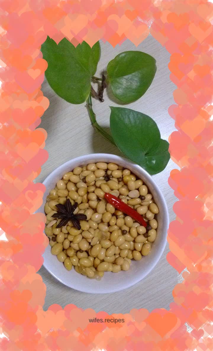 Thoughts of hometown - boiled soybeans in salt water