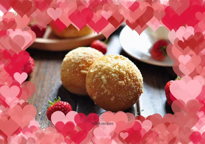 Butter puff pastry bun