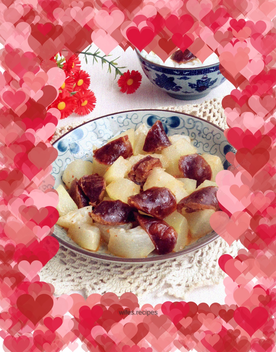 Braised Winter Melon with Sausage