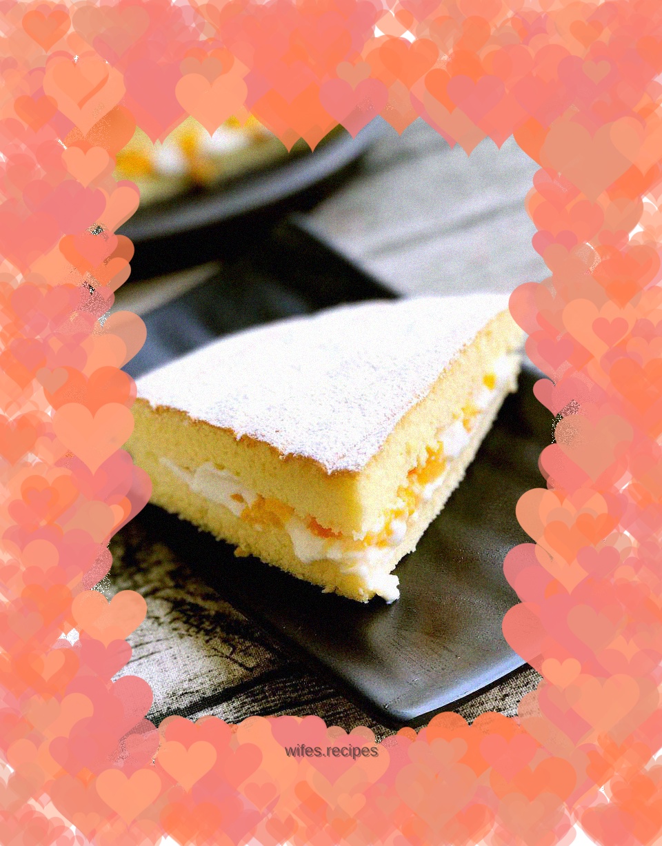 Mango yogurt layer cake (hot noodle version)