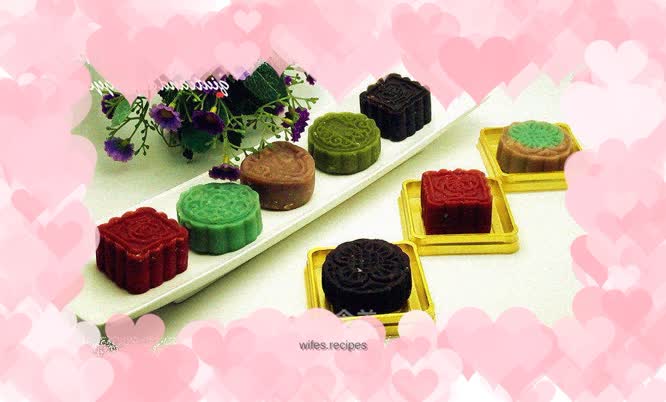 In the name of love-Pure natural peach skin mooncakes