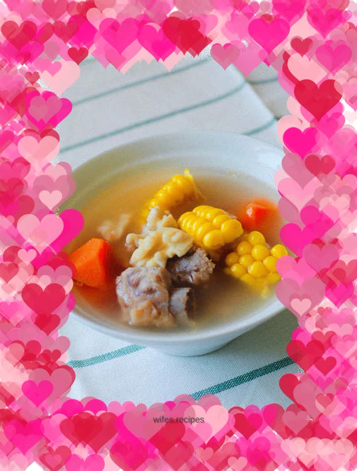 Walnut corn spareribs soup