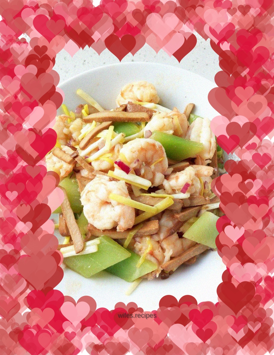 Green Bamboo Shoots and Shrimp