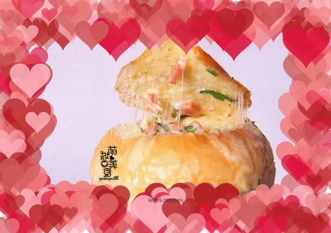 Cheese, egg and ham buns