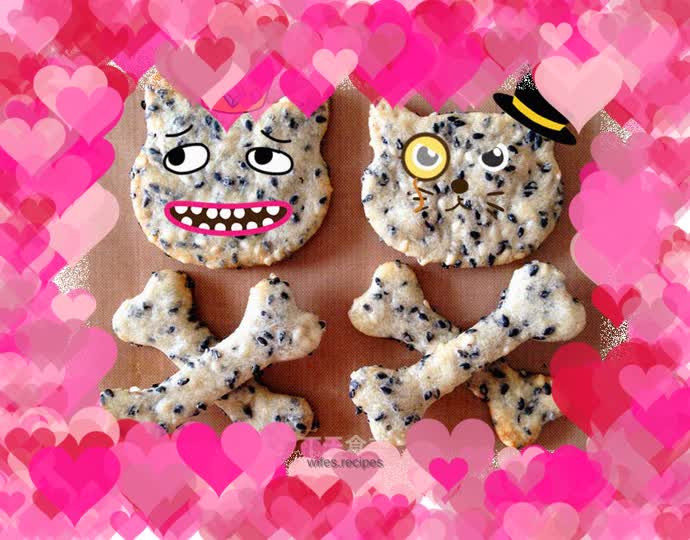 Childlike salty sesame cookies