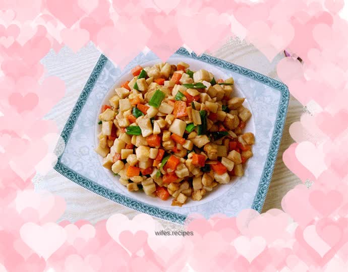 Chicken diced king oyster mushroom