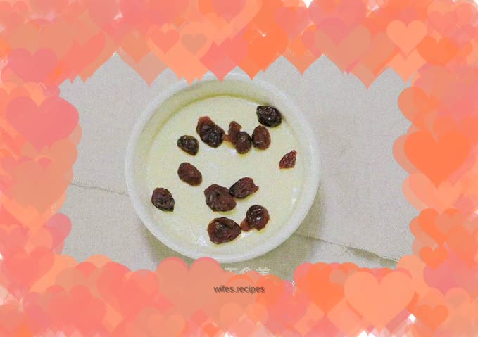 Milk pudding baby food supplement, eggs + milk + lemon juice