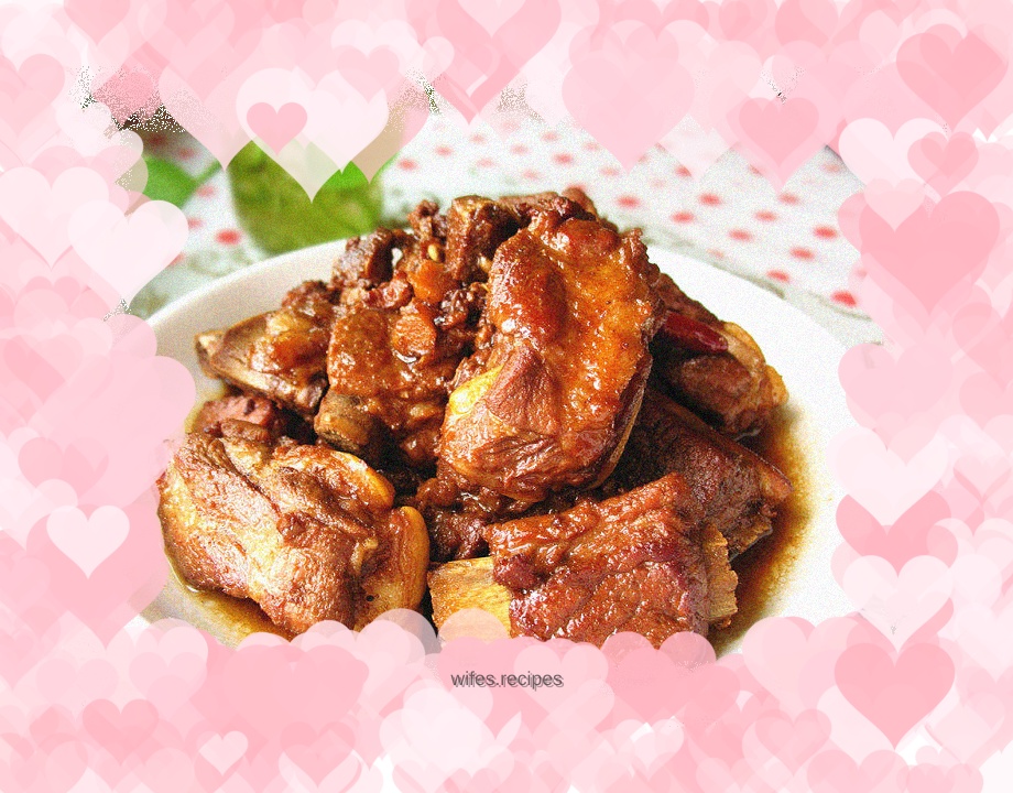 Braised pork ribs