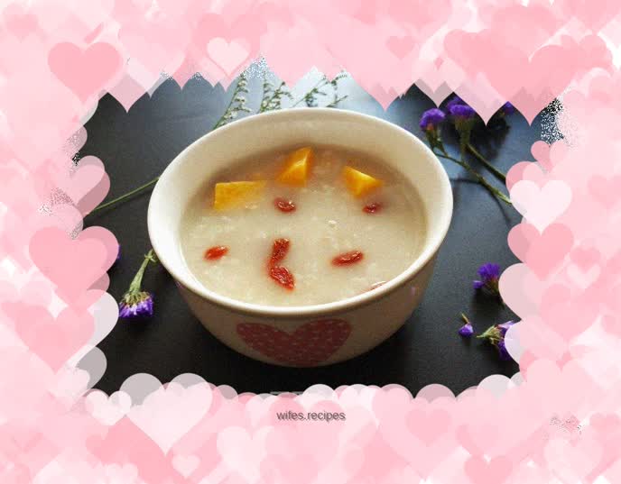 Rice, oats and sweet potato porridge