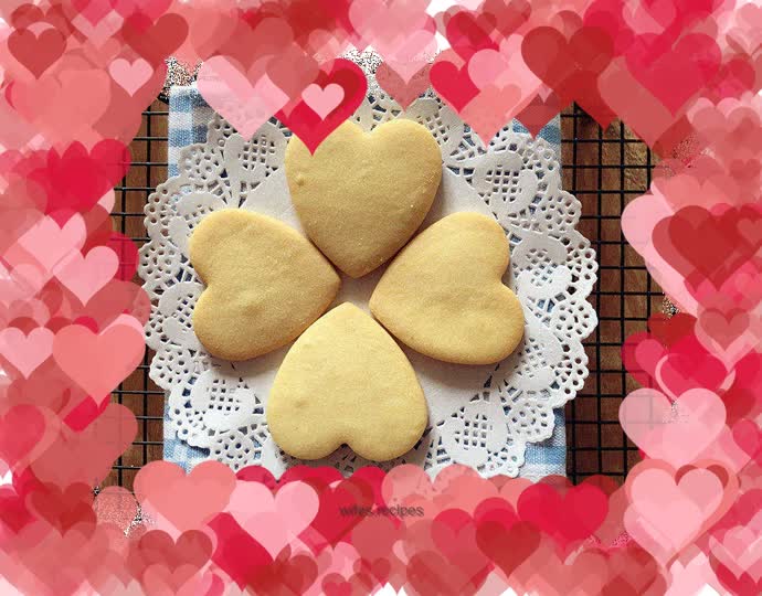 Peach Heart Butter Cookies