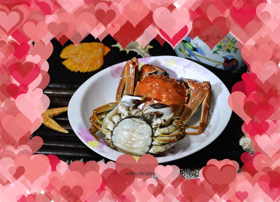 Boiled hairy crabs with onion and ginger