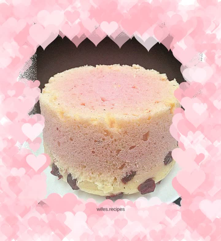 Dragon fruit steamed cake