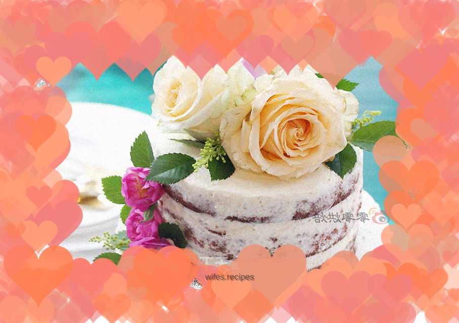 Black Forest Flower Naked Cake